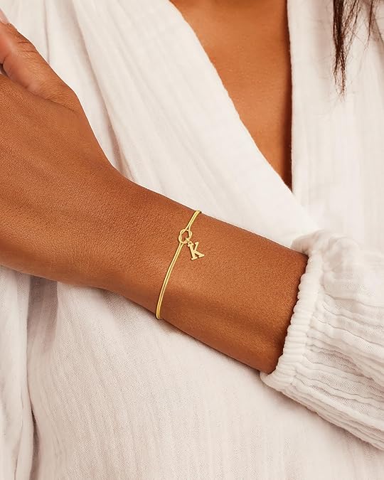 14K Gold Plated Couple Love Knot Initial Bracelets for Women Dainty Statement Letter Charm Bracelet Trendy Jewelry Cute Simple Fashion Chain Bracelets for Friends Gift